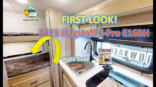Walkthrough Video 2023 Flagstaff E-Pro E16BH Bunkhouse Travel Trailer by Camper Outdoor 412 views 1 year ago 1 minute, 42 seconds