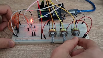 Homework#1 - Controlling an RGB LED using 3 potentiometers