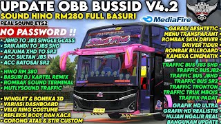 UPDATE 😱 OBB BUSSID V4.2 SOUND HINO RM280 FULL BASURI | Srikandi Rombak Jb5 | Bussid