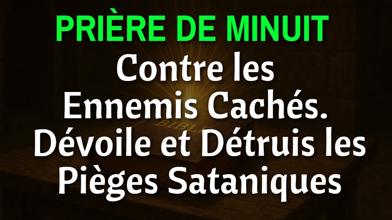 🙏 PRIÈRE DE MINUIT CONTRE L’ENNEMI CACHÉ – Dévoile et Détruis les Pièges Sataniques