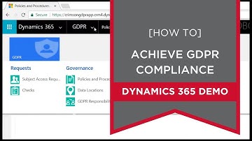 GDPR Compliance Manager for Microsoft Dynamics 365