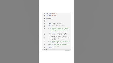 #computer#c programming #volume and surface area of cylinder#program#coding#dca#pgdca