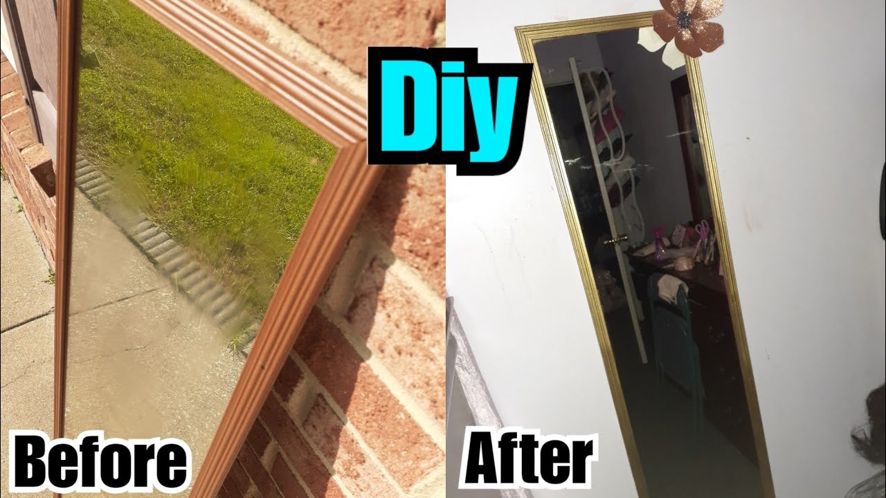 SPRAY PAINTING WOODEN MIRROR 🤢 TO 😍 YouTube