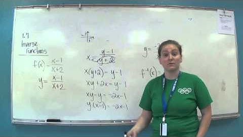 1-7 Inverse Functions (the whole section)