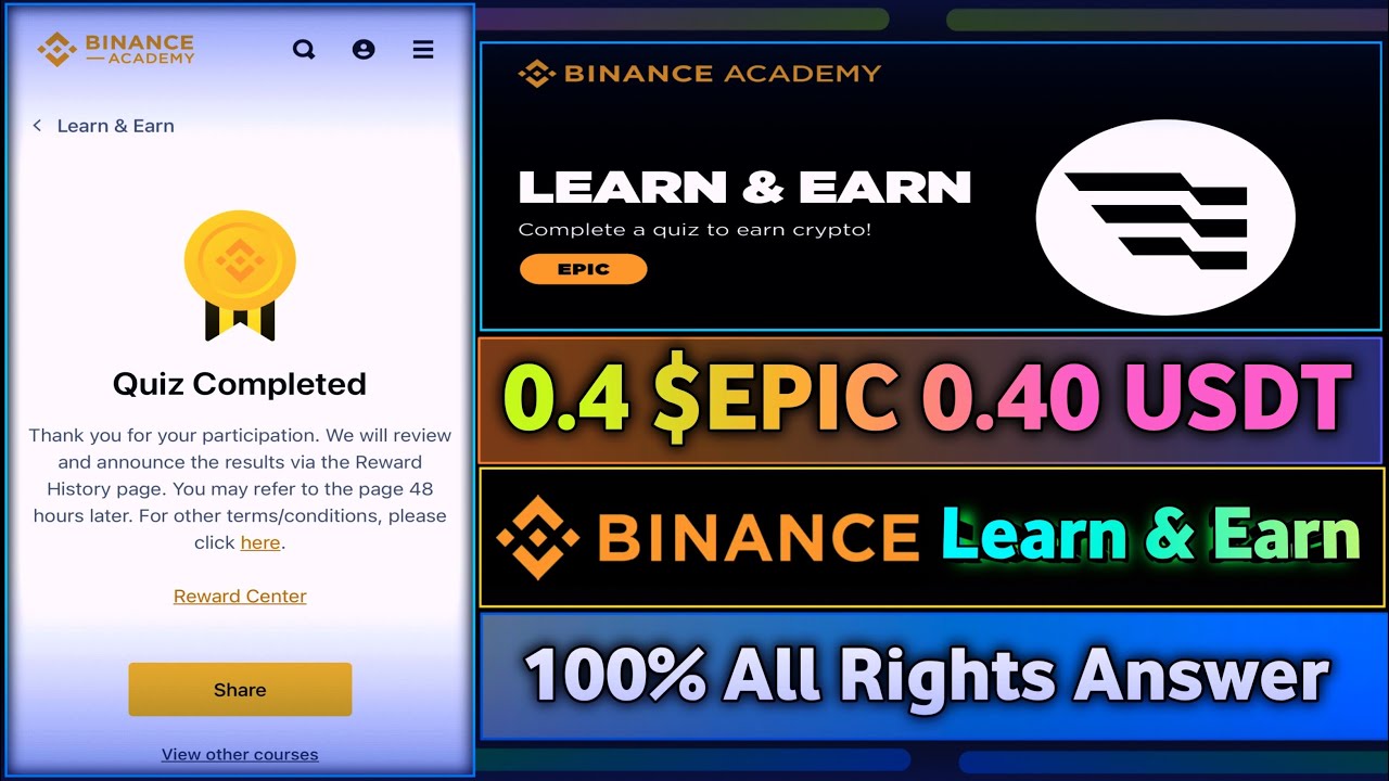 Binance EPIC Learn & Earn || What Is Epic Chain (EPIC) || All Rights ...
