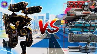 🔥 ALL TITAN WEAPONS VS ULTIMATE GENDARME AO MING! FACEOFF COMPARISON! || WAR ROBOTS TEST SERVER ||