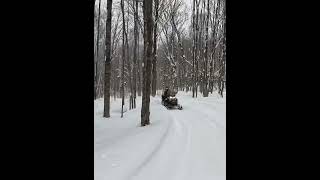 Riding the JRPD Snowmobile Trail 2/18/24 #snow #winter #snowmobile
