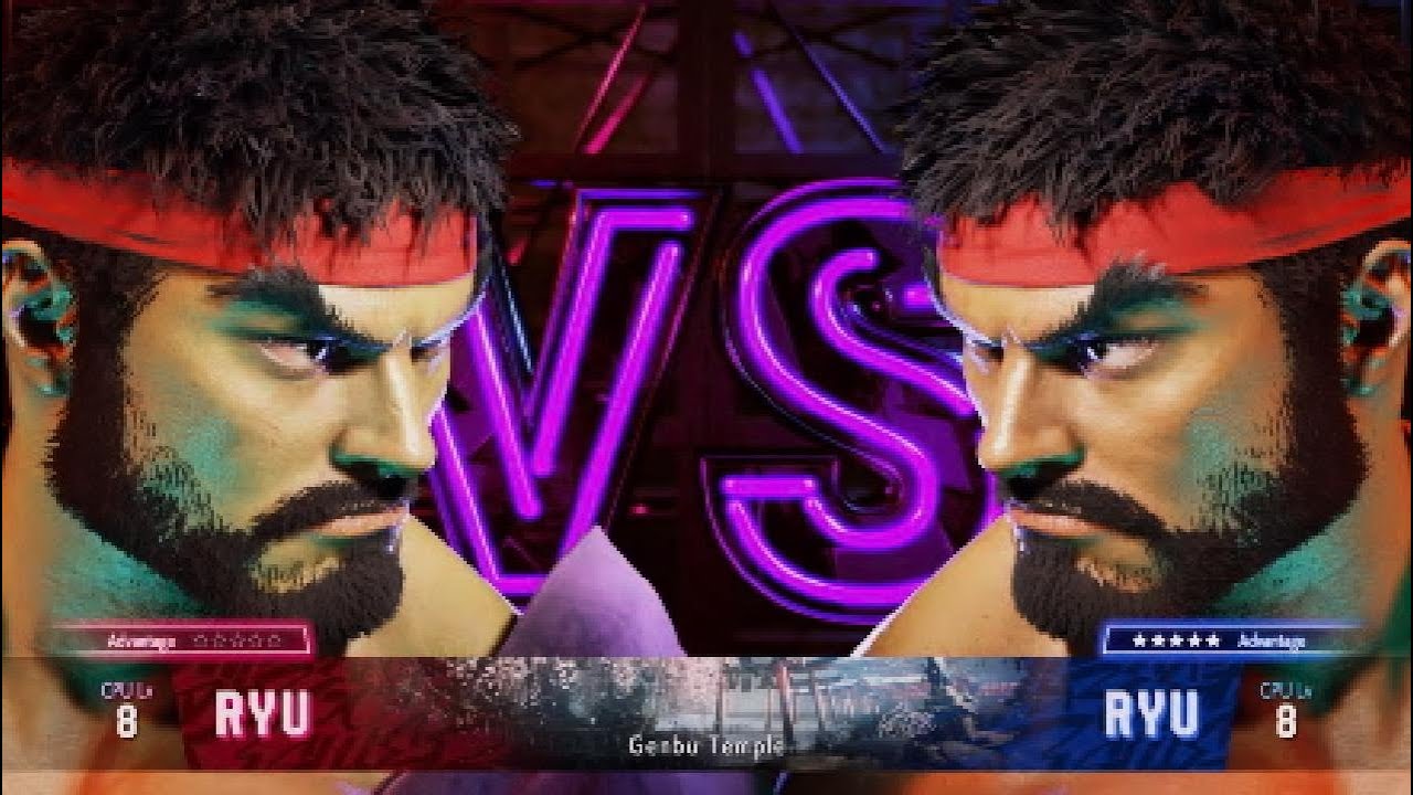 SF6 Demo - Can Level 8 Ryu CPU beat Level 8 Advanced Ryu CPU in this ...