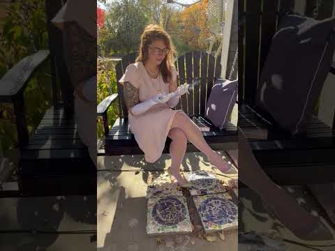 ASMR RP Innocent Girl Having her First Cigarette in Nylons, Satin Gloves and Leather Heels - Pt.1