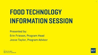 Food Technology - Info Session - 16 June 2021 screenshot 5