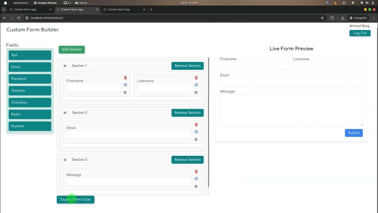 Custom Form Builder for React and Next.js - YouTube