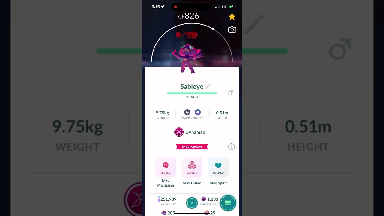 Max Guard Move On Dynamax Sableye In Pokémon Go