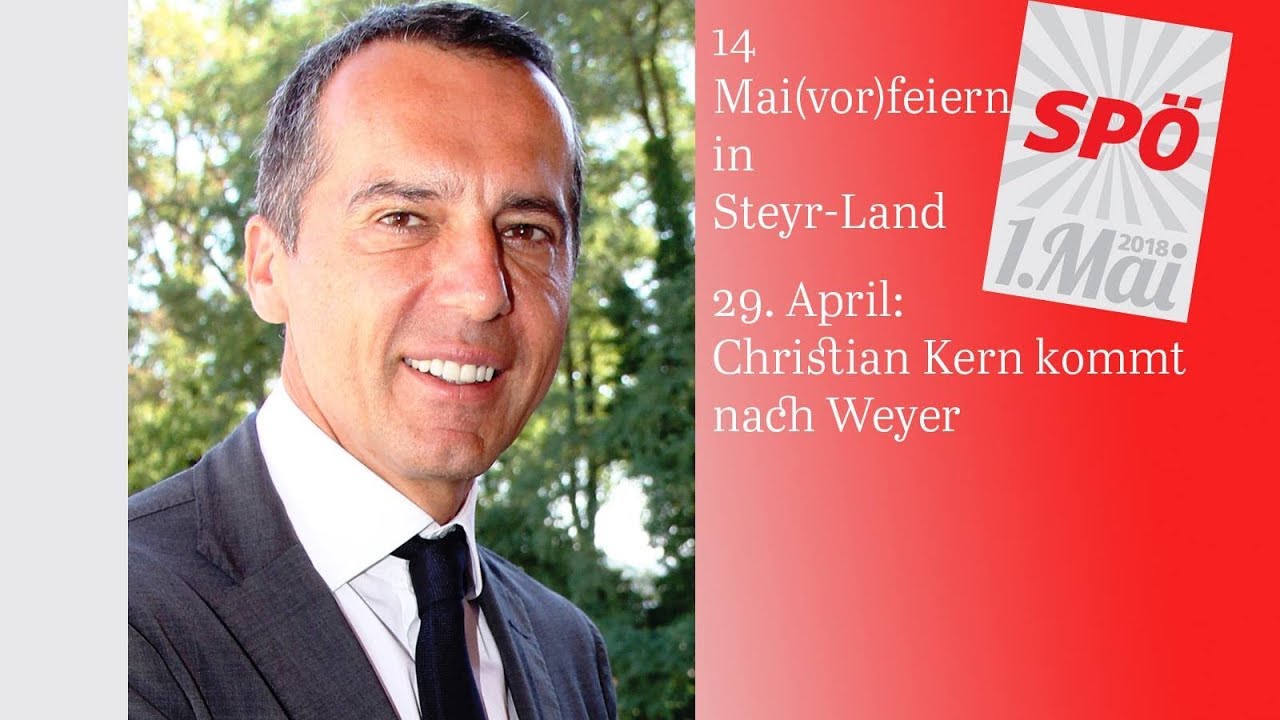 SPÖ Parteivorsitzender Christian Kern bei der Maifeier in Weyer