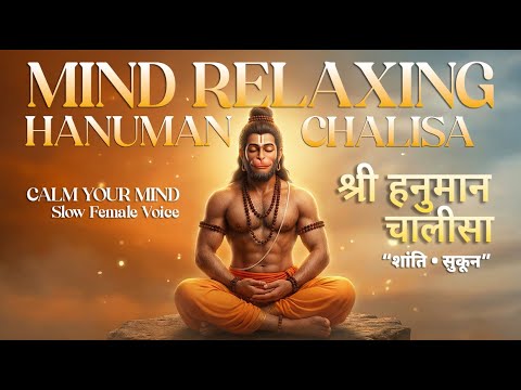 Hanuman Chalisa – Slow & Peaceful | Mind Relaxing for Calm & Stress Relief | शांत हनुमान चालीसा