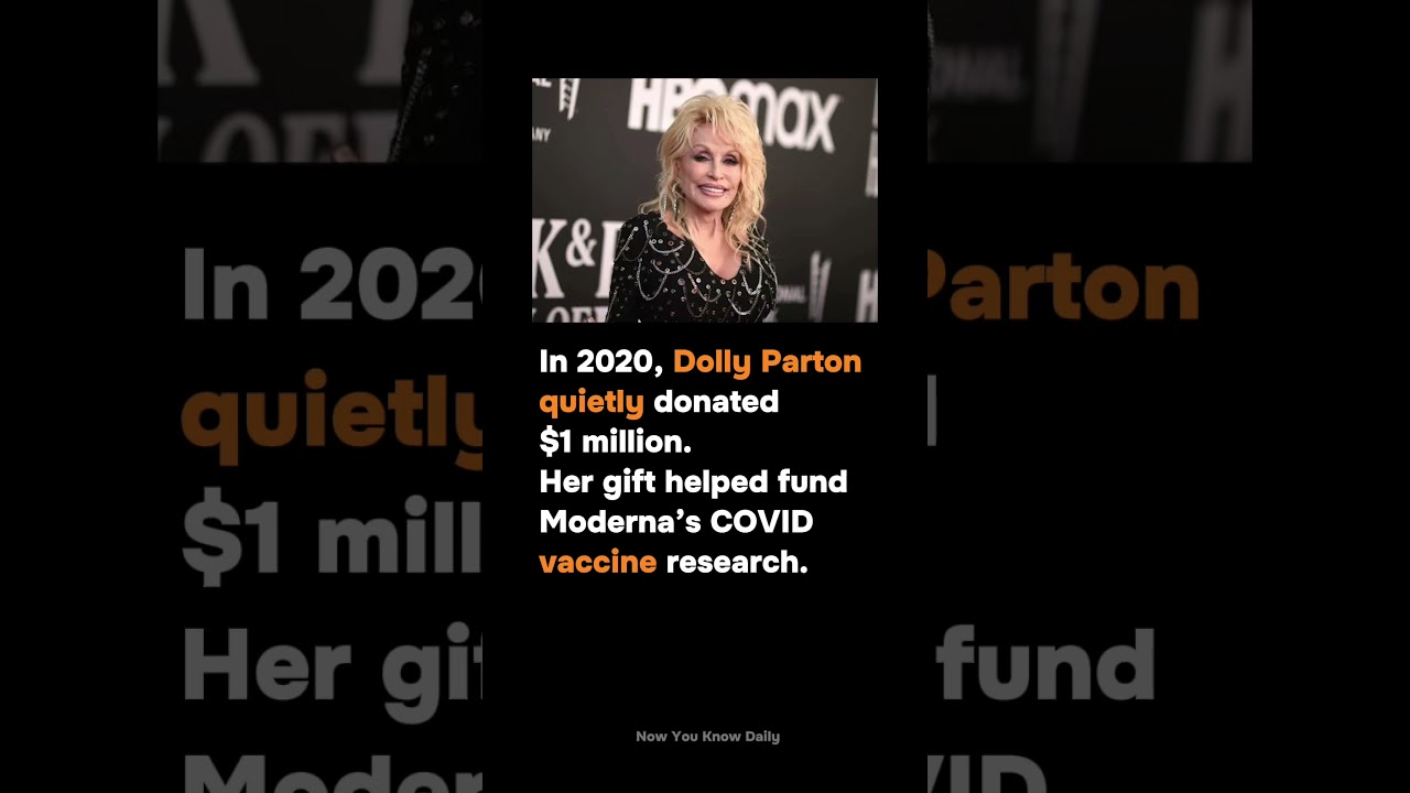 DOLLY PARTON GAVE $1 MILLION TO SCIENCE