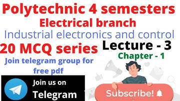 #Industrial_electronics_and_control_IEAC_MCQ_type_question_answer_polytechnic_4_semester_Electrical