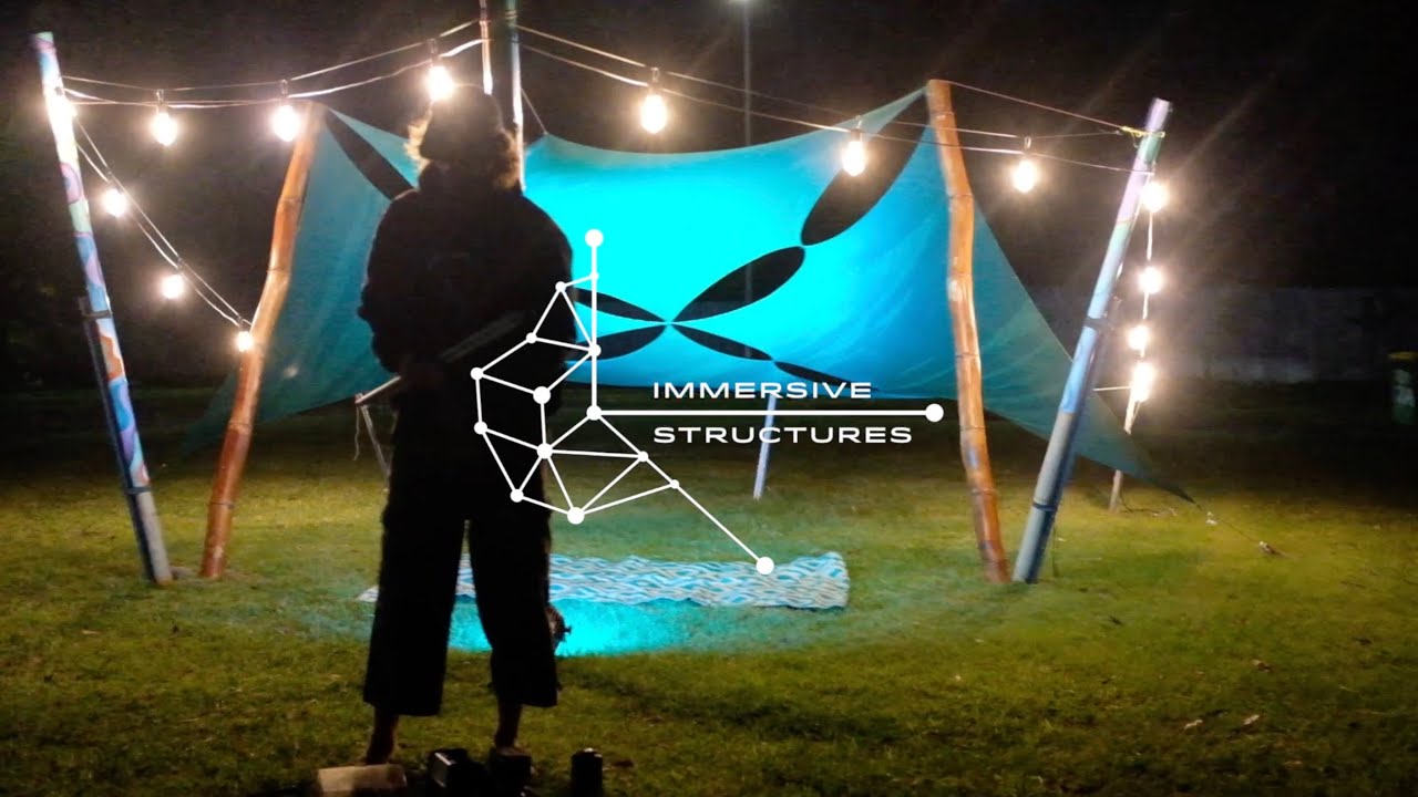 Event Chill Space (Shade, Festoon Lights & Art) - Immersive Structures 2025