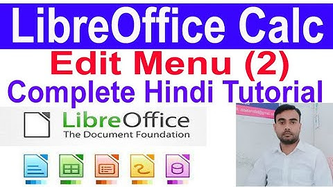 Libreoffice Calc Edit Menu Part 2 | Libreoffice Calc में Edit Menu सीखें | ccc exam | O Level
