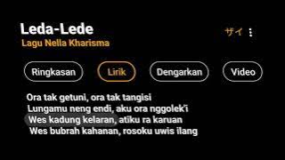 [CCP] MENTAHAN OVERLAY LIRIK LAGU NELLA KHARISMA - LEDA-LEDE