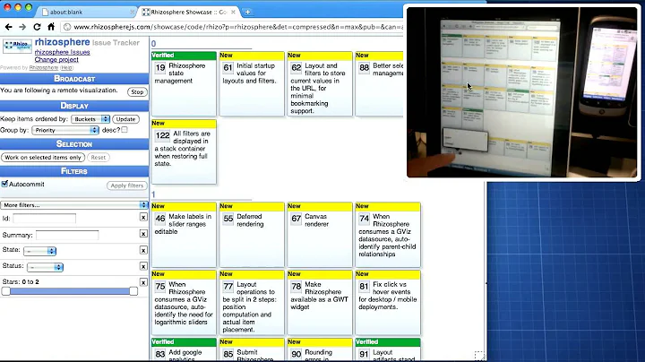 Live broadcasting from iPad of Rhizosphere visualizations