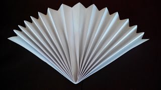 Веер оригами, origami fan