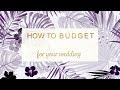 How to budget for a wedding
