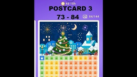 Nonogram New Year 3rd Postcard level 73-84