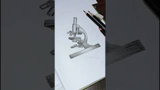 How to draw a compound microscope #art #pencildrawing #microscope #shorts #youtubeshorts