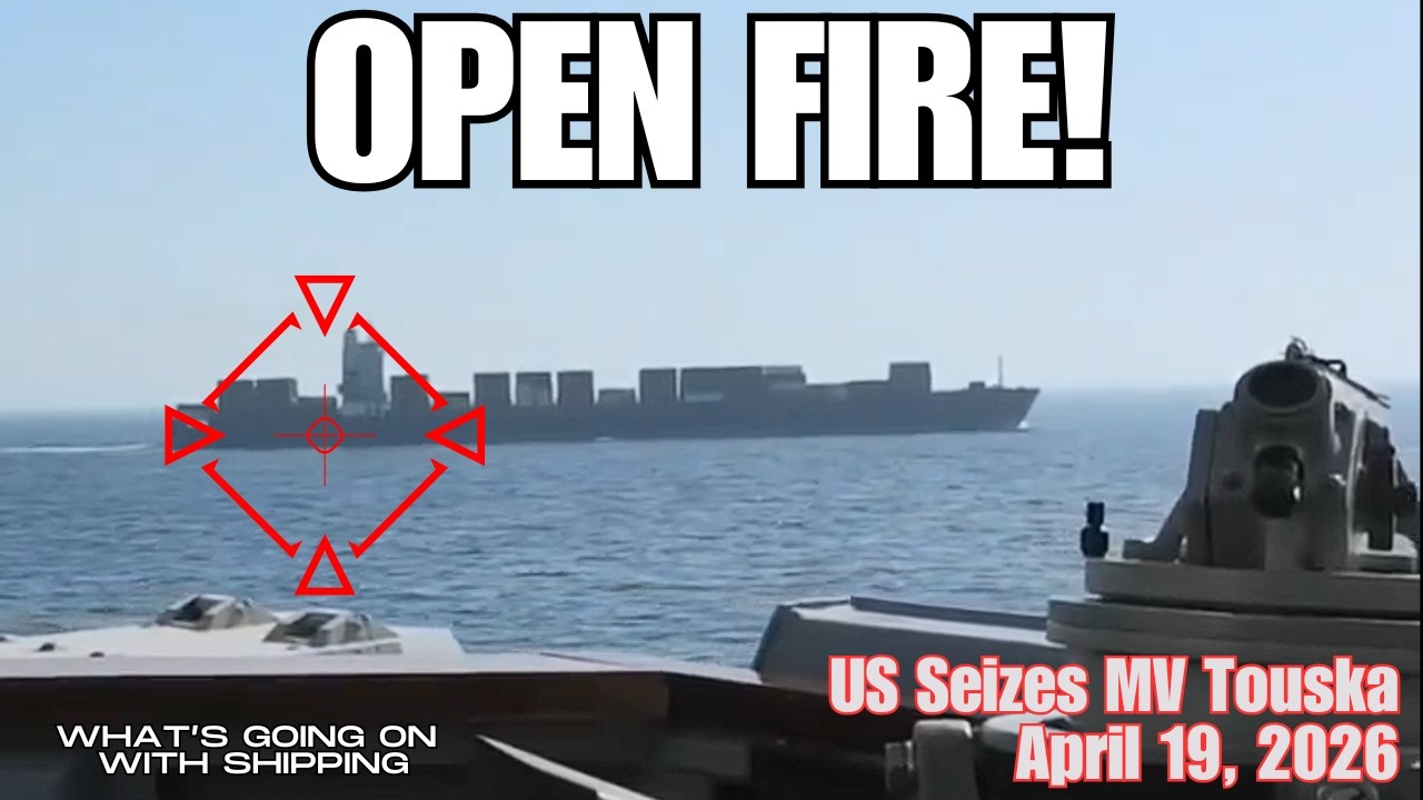 US Opens Fire, Disables & Seizes an Iranian Ship Attempting to Break the  Blockade | 19 April 2026