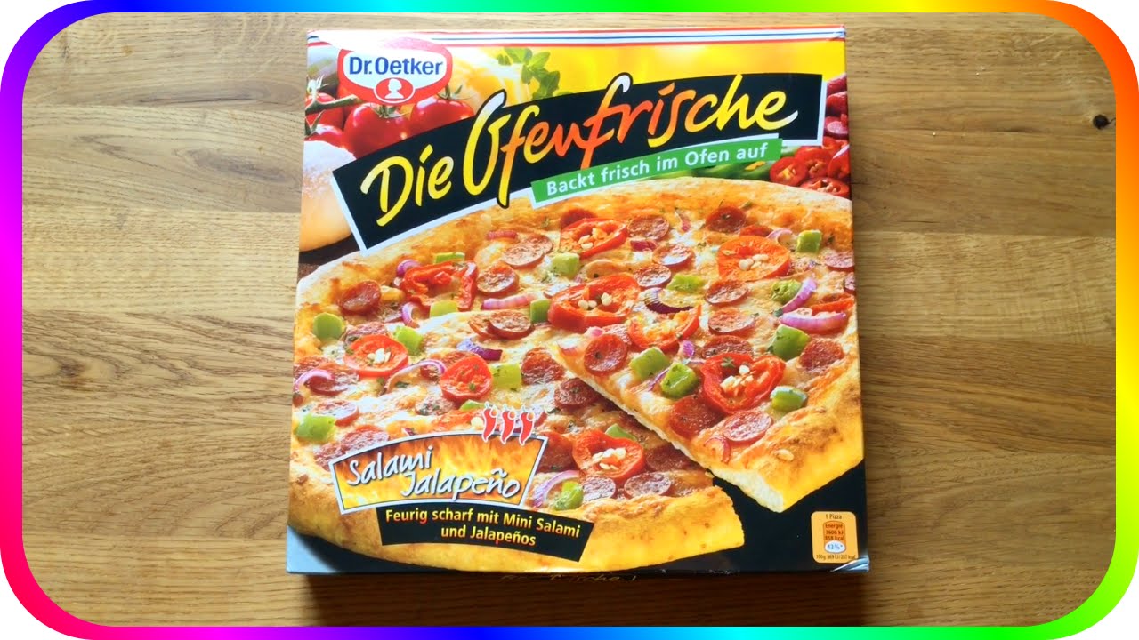 Dr Oetker Die Ofenfrische Pizza Salami Jalapeno Youtube