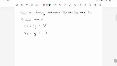 Solving Simultaneous Equation by Using Elimination Method