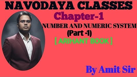 JNV Class 6th Maths | Ch-1 Number & Numeric System Part 1 | Arihant Book | 2025-26
