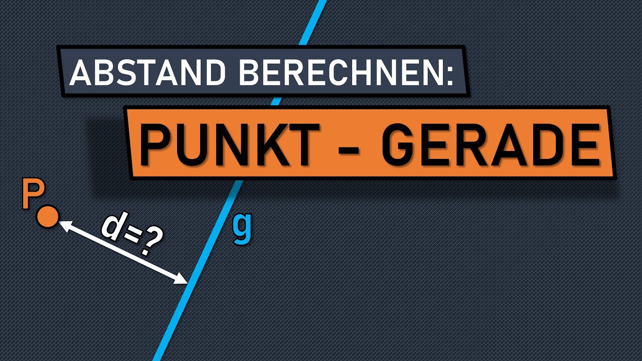 Abstand Punkt Gerade mit Hilfsebene berechnen, Abstand von Punkt zu ...