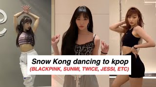 [THE9] Snow Kong dancing to kpop songs (BLACKPINK, JESSI, TWICE, SUNMI, ETC) Resimi