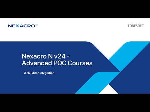 [Nexacro N v24 POC] Web Editor Integration
