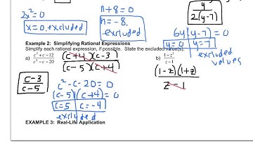 Algebra - 11.3 Simplifying Rational Expressions