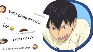 Haikyuu chat Karasuno group chat attempts to sing Little Einstein’s theme song