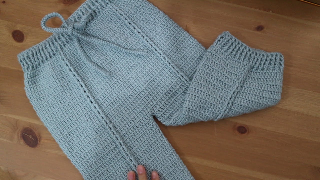 tığ ile kolay bebek pantolonu 1-2 yaş arası için