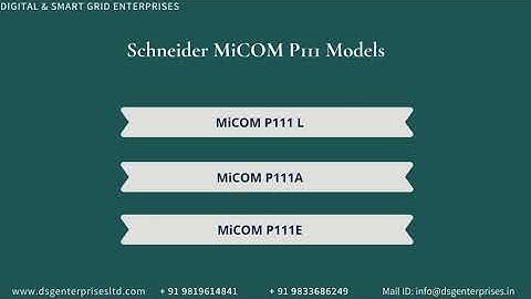 Schneider Micom P111 Overcurrent & earth fault protection numerical relay- DSG Enterprises