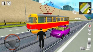 Car Driver Simulator #5: Open City - Driving Near Tram - Android Gameplay