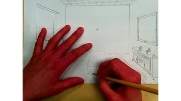 1 point perspective drawing coffee table and rug