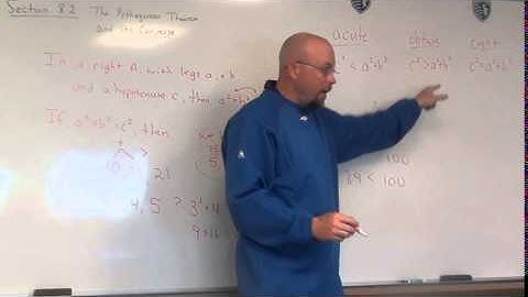 Section 8-2:  The Pythagorean Theorem and its Converse