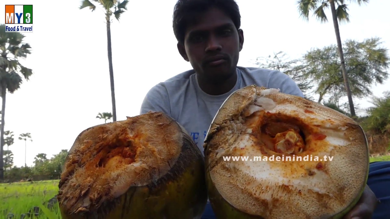 RARE STYLE OF VILLAGE COOKING | Cooking Chicken In Green Coconut In My Village street food | STREET FOOD