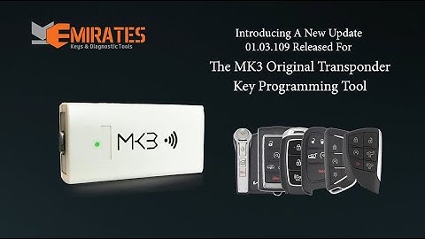 New 01.03.109 Released For The MK3 Original Transponder Key Programming Tool Update !