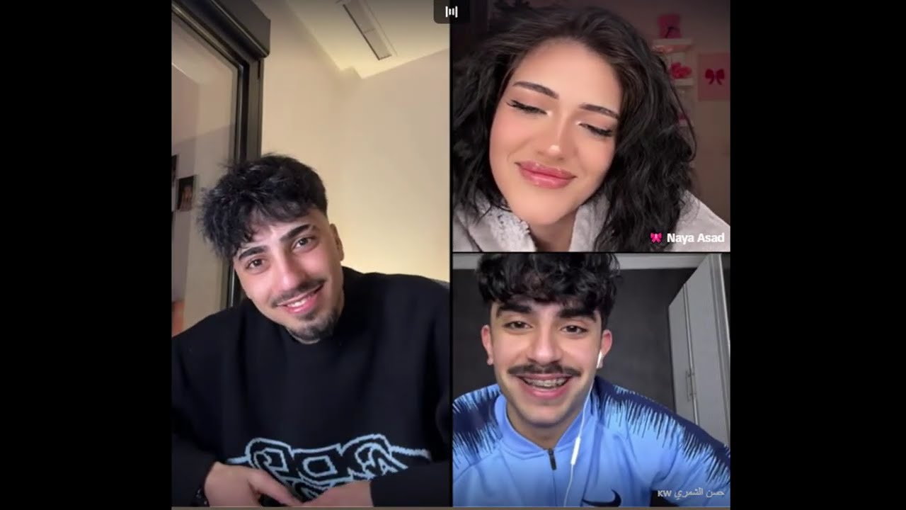 الان مع الاصدقاء احمد وليد وحسن الشمري وينال ونايا بتحكي موقف الشب شوفو ردة فعلن