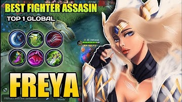 TOP 1 GLOBAL FREYA GAMEPLAY | Freya best build and emblem 2020 - Mobile legends