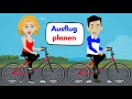 Deutsch lernen | Prüfung B1 ( Telc &amp; DTZ &amp; ÖSD ) Gemeinsam etwas planen | Ausflug planen 🚴‍♂️