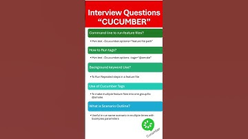 🧪🥒📑Cucumber BDD interview questions#cucumberbdd#automationtesting