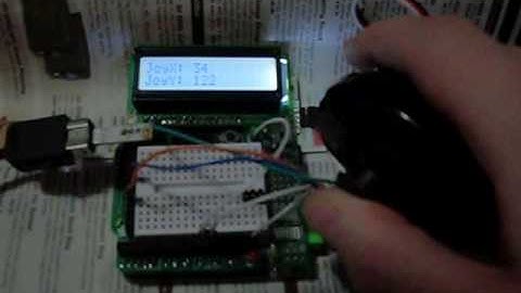 Arduino with Nunchuck and Serial LCD