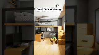 Small Bedroom Design | Loft Bed | #shorts